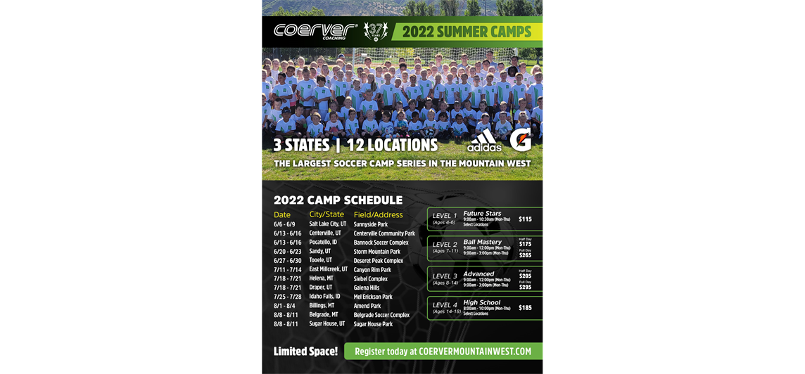 2022 Summer Camps START JUNE 6th
